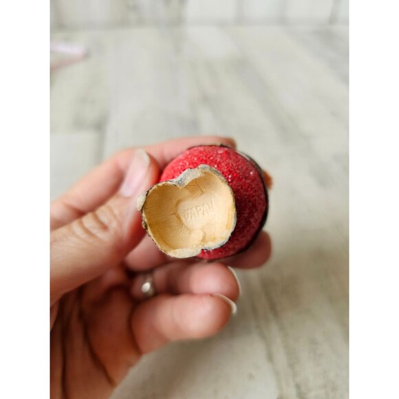 Antique glitter germany Santa flocked hat tinsel tree Xmas decor - Picture 8 of 8